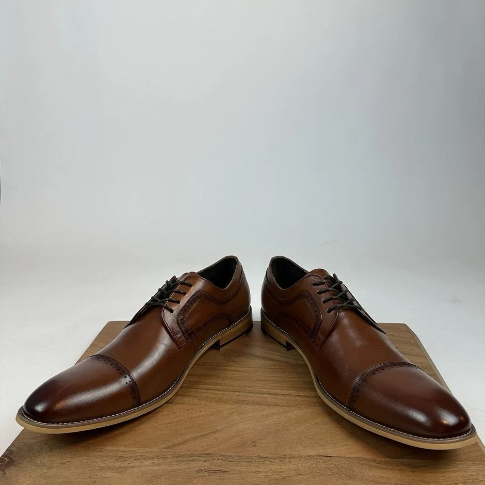 New Mens Stacy Adams Dickinson Cap Toe Oxford Leather Dress Shoes Size 14 D‎